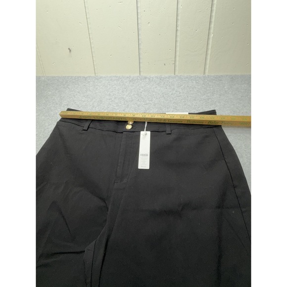 Chico's‎ Pants Womens 12R Black Wide Leg Crop Fly Front Double Stitch 2R Dressy - Picture 2 of 14